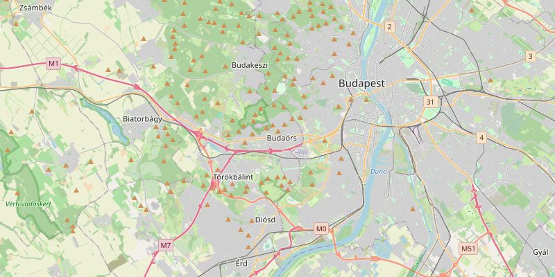 Budaörs és környéke térképe — a kiszállási terület áttekintése