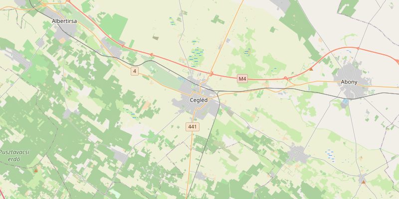 Cegléd és környéke térképe — a kiszállási terület áttekintése