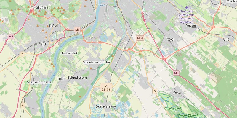 Dunaharaszti és környéke térképe — a kiszállási terület áttekintése
