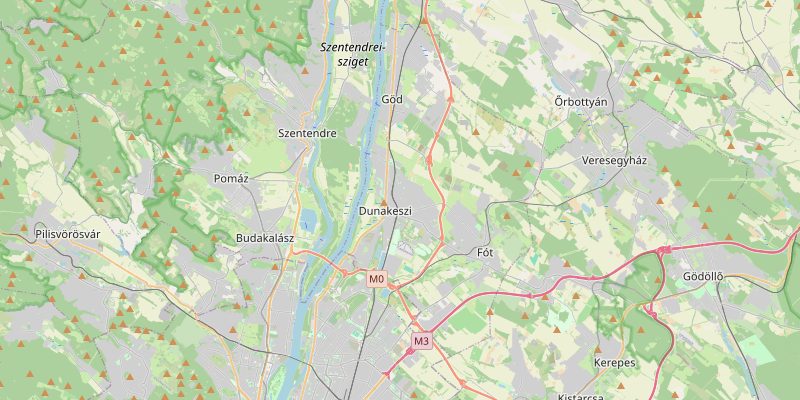 Dunakeszi és környéke térképe — a kiszállási terület áttekintése