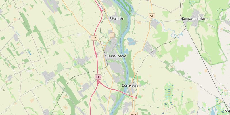 Dunaújváros és környéke térképe — a kiszállási terület áttekintése
