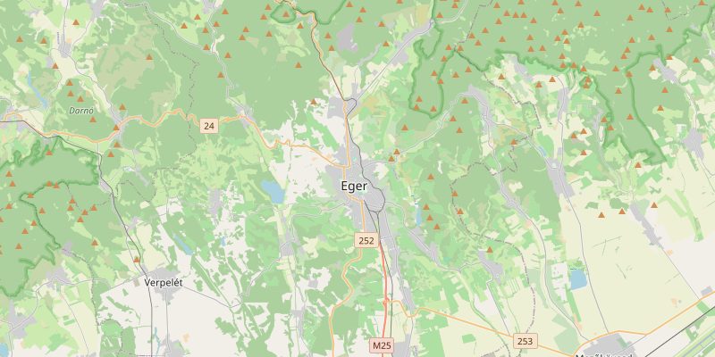 Eger és környéke térképe — a kiszállási terület áttekintése