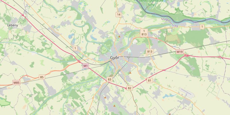 Győr és környéke térképe — a kiszállási terület áttekintése