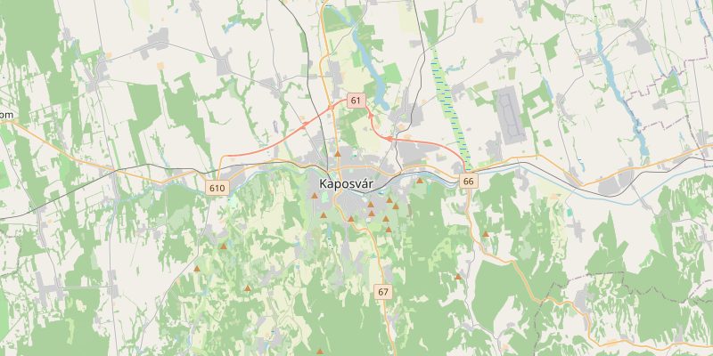 Kaposvár és környéke térképe — a kiszállási terület áttekintése