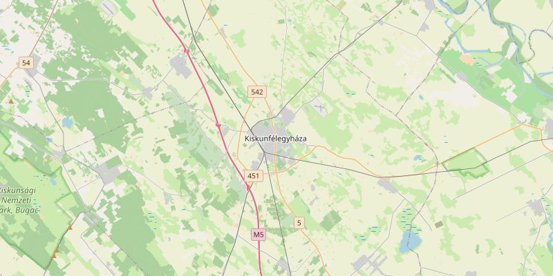 Kiskunfélegyháza és környéke térképe — a kiszállási terület áttekintése