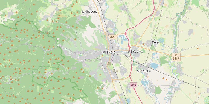 Miskolc és környéke térképe — a kiszállási terület áttekintése