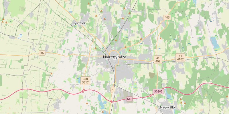 Nyíregyháza és környéke térképe — a kiszállási terület áttekintése