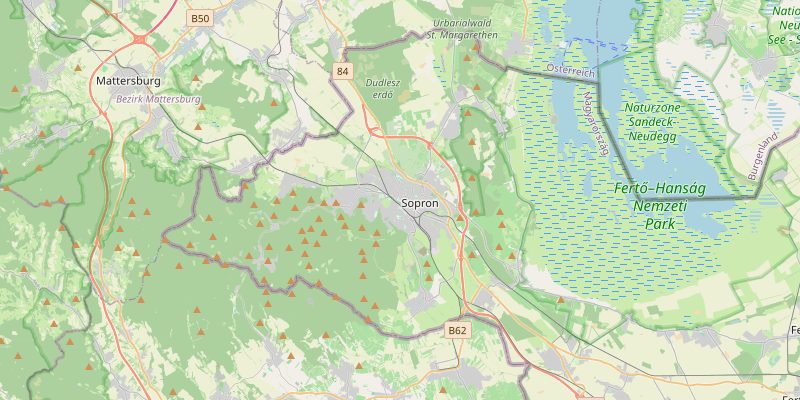 Sopron és környéke térképe — a kiszállási terület áttekintése
