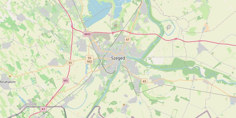Szeged és környéke térképe — a kiszállási terület áttekintése