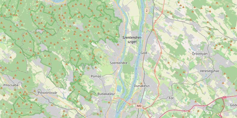 Szentendre és környéke térképe — a kiszállási terület áttekintése